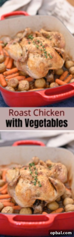 Golden Roasted Chicken with Garden Fresh Vegetables 5 A close-up of carved roast chicken pieces, juicy and tender, artfully arranged with roasted vegetables on a serving platter, ready to be enjoyed.