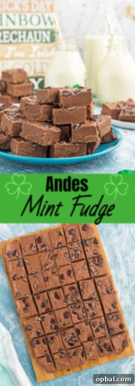 Decadent Andes Mint Fudge 17 A beautifully composed flat lay of Andes Mint Fudge pieces, ready to be served.