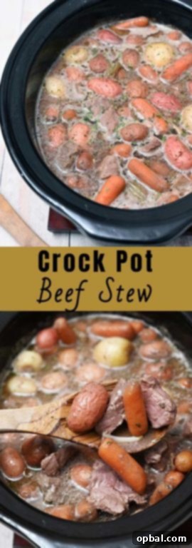 Effortless Slow Cooker Beef Stew 5 This simple Crock Pot Beef Stew recipe is perfect for ultimate comfort food, with tender beef and a rich, aromatic sauce.