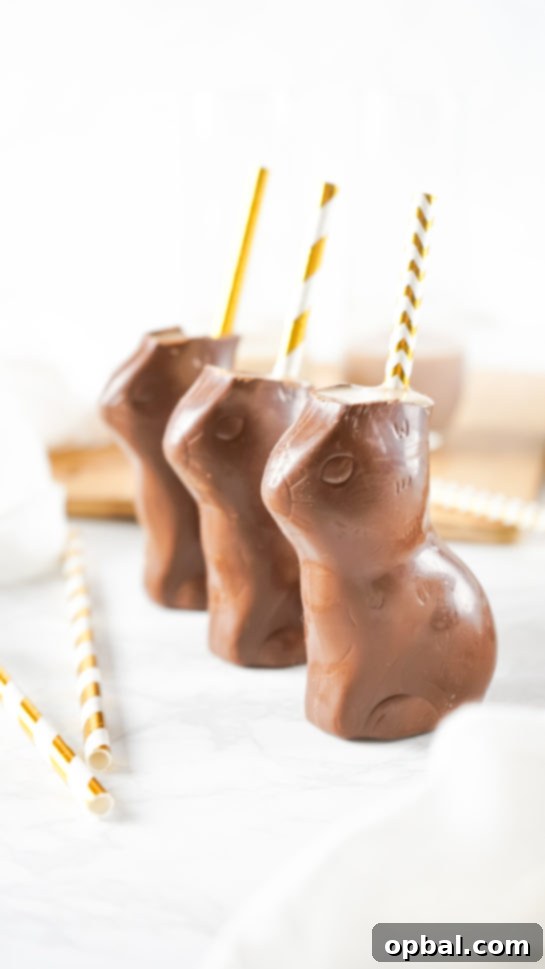 Bailey's Hoppy Chocolate Dream 13 Bailey’s Chocolate Bunny Cocktail recipe displayed and ready to be served for an Easter cocktail party