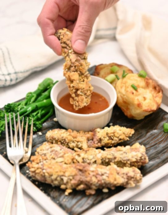 Crispy Idaho Finger Steaks with Sweet Country Dip 7 Dipping a deep-fried Idaho finger steak into homemade Country Sweet Sauce.