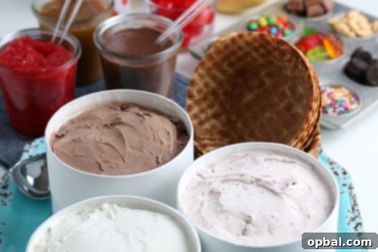 Sundae Creation Station 5 Host a budget-friendly Ice Cream Sundae Bar or ice cream social party. Ideal for any celebration, from birthdays to regular weekend get-togethers.