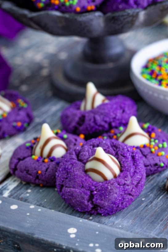Enchanting Witch Hat Delights 11 Close-up shot of the finished Halloween Witch Hat Cookies Recipe