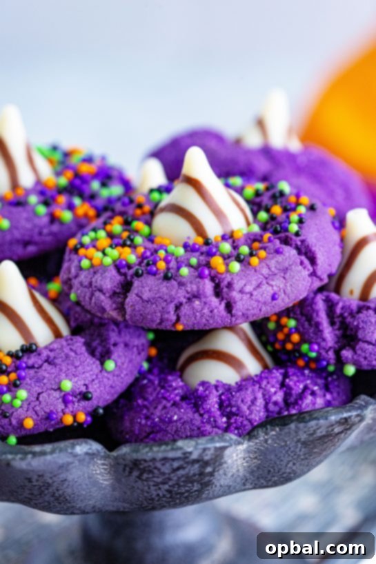Enchanting Witch Hat Delights 14 Easy purple Halloween Witch Hat Cookies Recipe for any fall or spooky Halloween party!