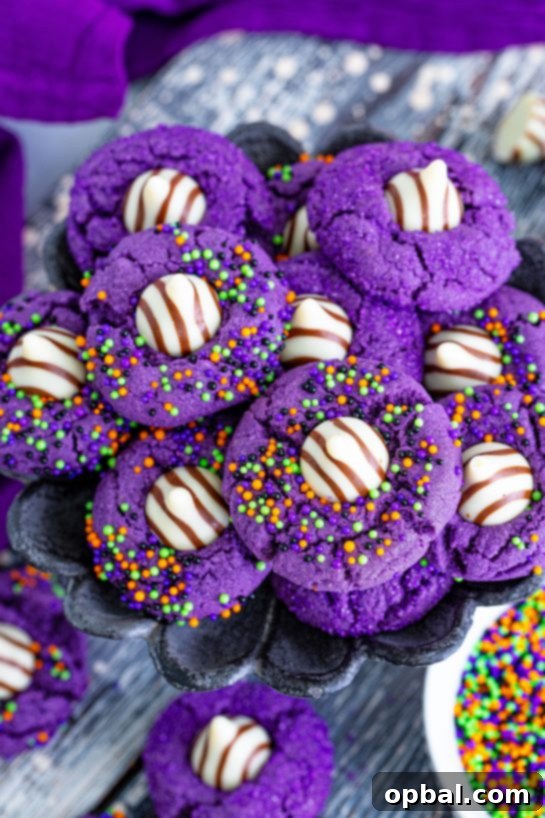 Enchanting Witch Hat Delights 5 Easy deep purple Halloween Witch Hat Cookies Recipe for any fall or spooky Halloween party!