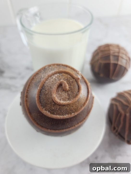 Mocha Hot Chocolate Bombs with coffee flavor, perfect for holiday gifts or dessert trays.