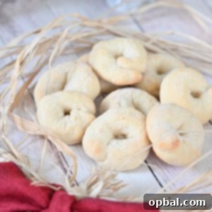 Rustic Italian Wine Biscuits 6 Italian Wine Cookies (Ciambelle al Vino) recipe, light, crunchy, easy to make and made with wine. Great with coffee!