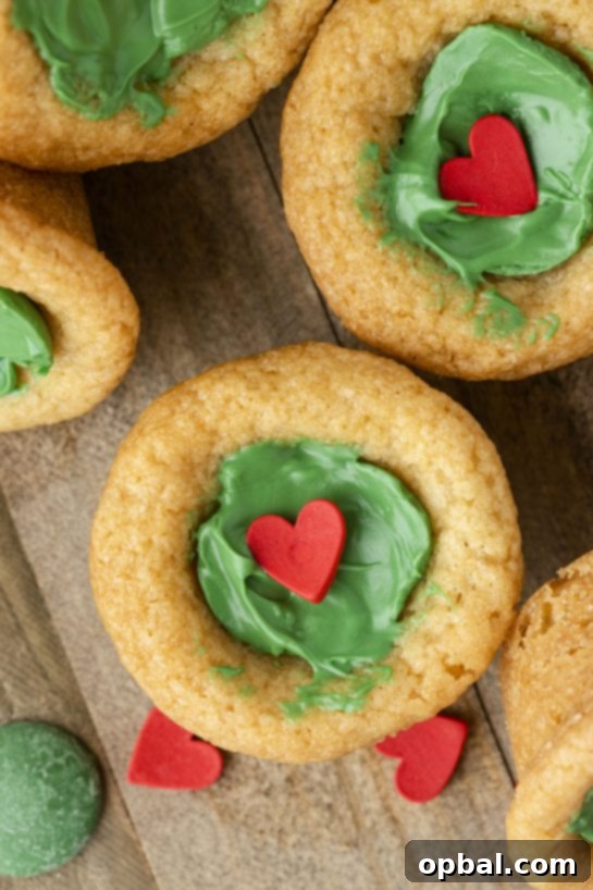 Grinchy Holiday Cookie Cups 11 Close-up photo of the Dr. Suess' the Grinch Cookie Cup Bites recipe