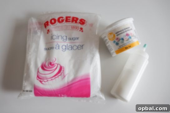 Smooth Royal Icing for Beautiful Sugar Cookies 3 Ingredients needed to make the easy sugar cookie royal icing recipe
