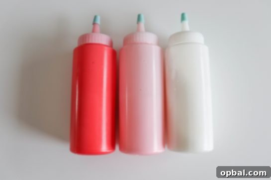 Smooth Royal Icing for Beautiful Sugar Cookies 6 Photo of the icing bottles of the easy sugar cookie royal icing recipe for the sugar cookies for any holiday or party