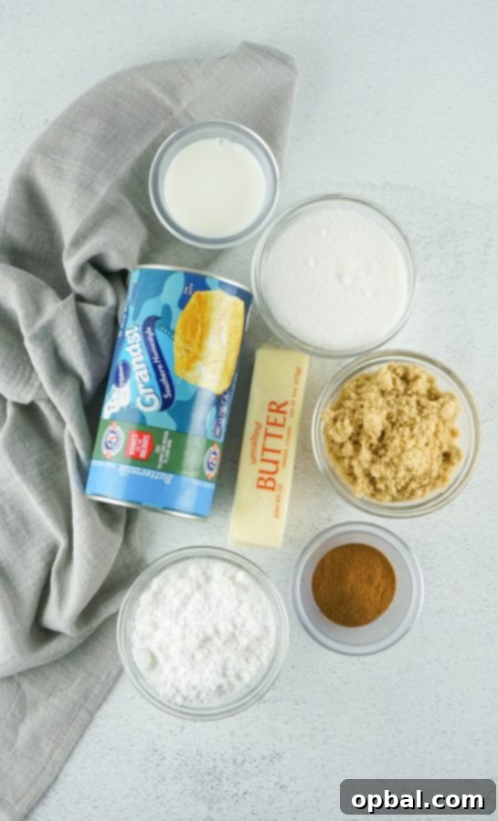 Crockpot Pull-Apart Perfection 3 Ingredients needed to make the Crock Pot Monkey Bread