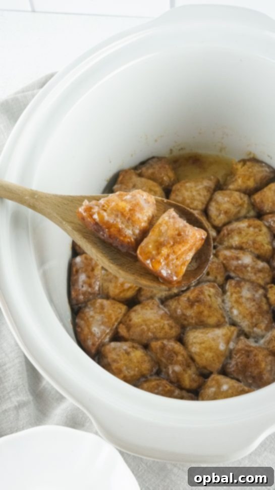 Crockpot Pull-Apart Perfection 9 The Crock Pot Monkey Bread recipe is done and ready to be served