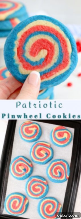 Patriotic Swirl Cookies 11 Easy Patriotic Pinwheel Cookies are a classic, slice and bake soft sugar cookie recipe all dressed up for the 4th of July 4! This patriotic dessert has beautiful swirls of red, white and blue.