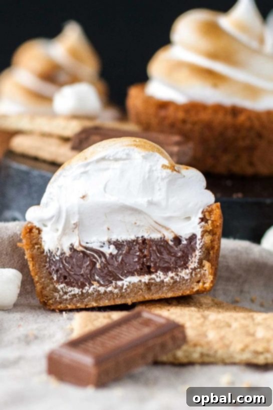 Ultimate S'mores Indulgences 4 No campfire needed for these S’mores Cookie Cups! Graham cracker cookie cups filled with a Hershey’s milk chocolate ganache, topped with toasted homemade marshmallow fluff.