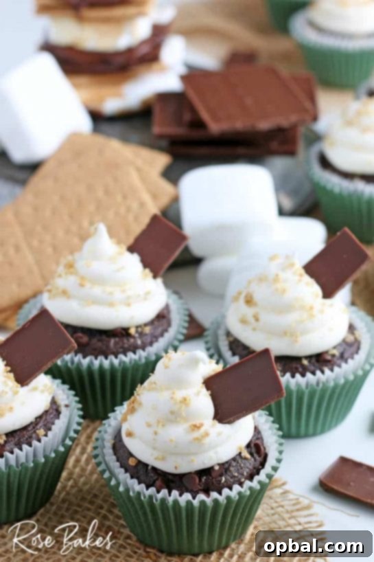 Ultimate S'mores Indulgences 8 These S'mores Cupcakes are a perfect dessert! Rich chocolate cupcakes with a graham cracker bottom and topped with the creamiest marshmallow frosting!