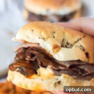 Homemade Arby's Beef and Cheddar 8 These Copycat Arbys Beef & Cheddars are the ultimate copycat recipe! They taste just like the real thing except you get to skip the drive thru and it’s faster! Onion buns, roast beef, cheddar sauce and the secret red sauce (French dressing) make these sandwiches come together in minutes!