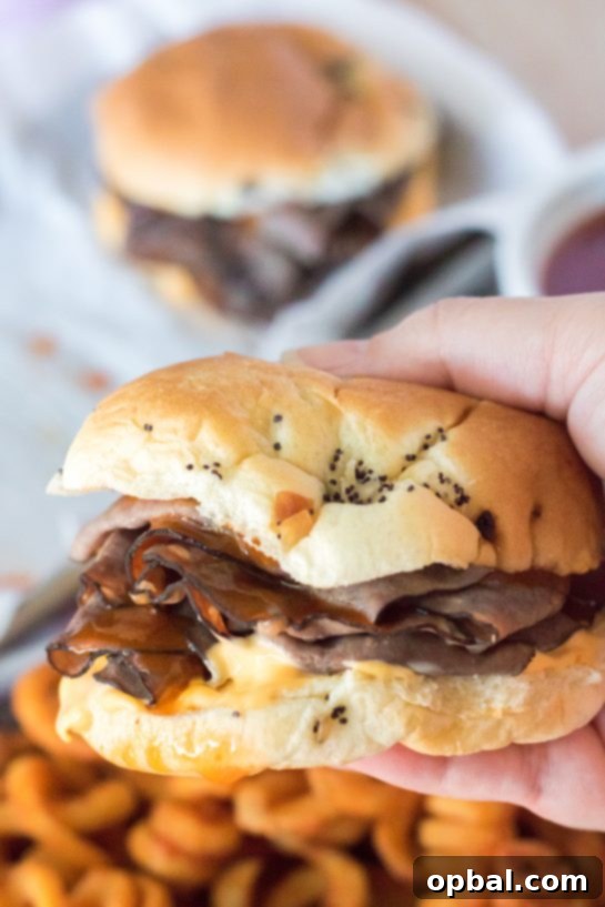 Homemade Arby's Beef and Cheddar 7 These Copycat Arbys Beef & Cheddars are the ultimate copycat recipe! They taste just like the real thing except you get to skip the drive-thru fast food line and it’s faster! Onion buns, roast beef, cheddar sauce and the secret red sauce (French dressing) make these sandwiches come together in minutes!