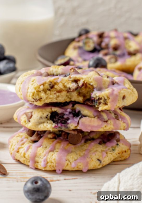 Sweet & Tangy Blueberry Chocolate Chip Cookies 7 Glazed Blueberry Oatmeal Chocolate Chip Cookies that are thick, soft, and chewy oatmeal cookies that are perfectly spiced and stuffed full of fresh or frozen blueberries!