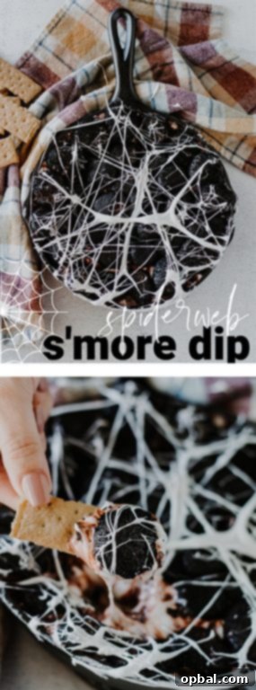 Spooky Spiderweb Smores Dip 13 Scary Spiderweb S'mores Dip recipe needs only a few ingredients, takes minutes to make, and is a super-fun Halloween party food idea! Creamy melted white chocolate topped with toasted marshmallows served with graham crackers, cookies, or fruit for dipping.