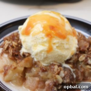 Delicious Crock Pot Apple Crisp, a perfect fall dessert