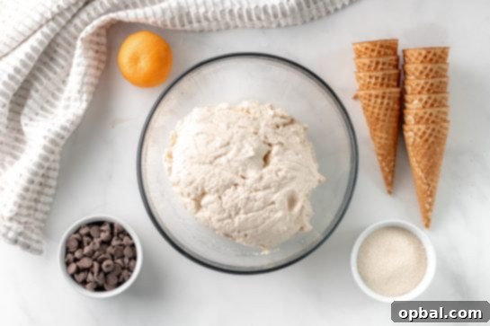 Cannoli Crunch Ice Cream Cones 3 Ingredients needed to make the Ice Cream Cannoli Cones recipe