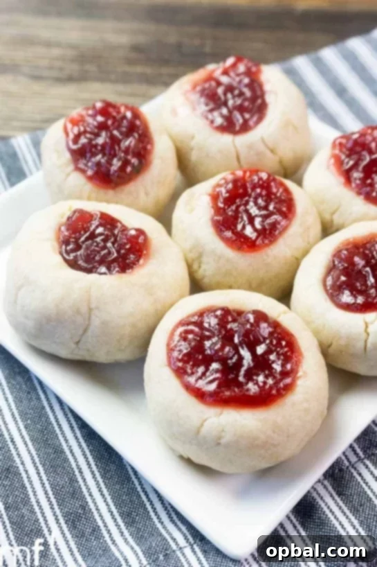 Signature Thumbprint Treats 5 Authentic Lingonberry Thumbprints, a Swedish-inspired Christmas cookie with tart lingonberry jam filling.