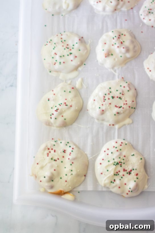 Icebound Talons 6 No-Bake Polar Bear Claws setting and cooling, a delicious homemade holiday dessert.