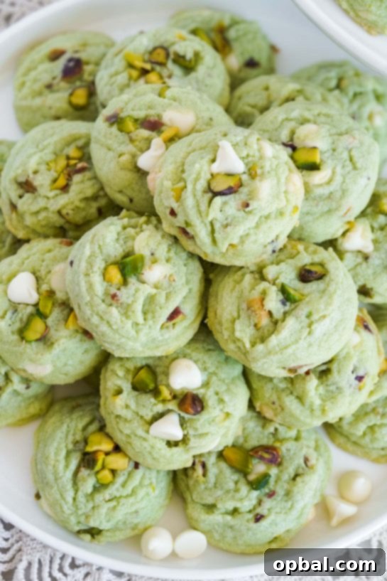 Velvet Pudding Cookies 7 Pistachio Pudding Cookies recipe. These cookies are perfect for the holidays! They look festive and have so much tasty pistachio pudding flavor!