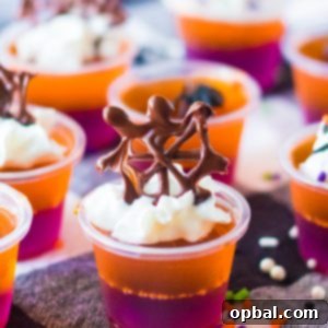 Halloween Spirit Shots 11 These Boozy Halloween Jello Shots are a vibrant, fun party idea, guaranteed to be a cocktail favorite. Learn to make these cute, spooky treats!