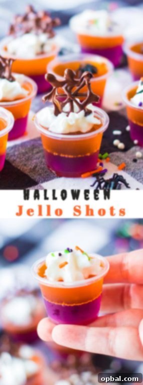 Halloween Spirit Shots 12 These Boozy Halloween Jello Shots are the ultimate colorful, fun Halloween party idea, sure to be a hit at any cocktail party.