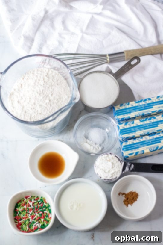 Velvet Sugar Pie 3 Essential ingredients laid out for preparing the delightful Christmas Sugar Cream Pie recipe.