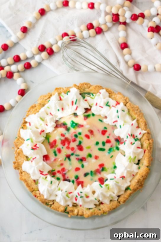 Velvet Sugar Pie 9 An inviting overhead view of the freshly baked Christmas Sugar Cream Pie, cooling down.