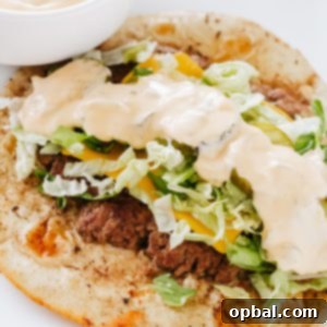 Delicious Big Mac Tacos ready to be served, a perfect blend of burger and taco flavors.