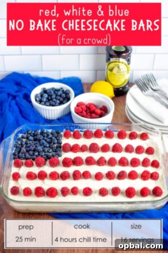 22 Firecracker Flavors for the Fourth 18 Easy No Bake Cheesecake Flag recipe for the 4th of July, decorated with berries to resemble the American flag for a satisfying sweet.