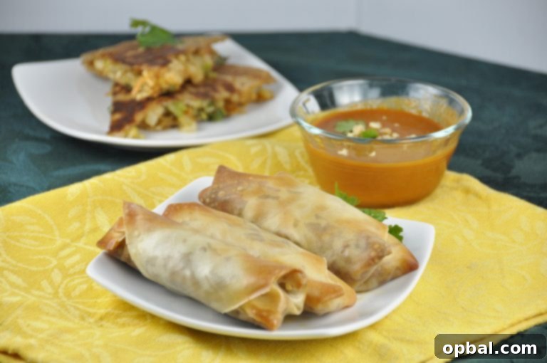 Crispy Baked Pork Spring Rolls Crispy Baked Pork Spring Rolls recipe with a Thai twist that are perfect to serve for dinner or a party appetizer! They are healthier because they're baked right in the oven!