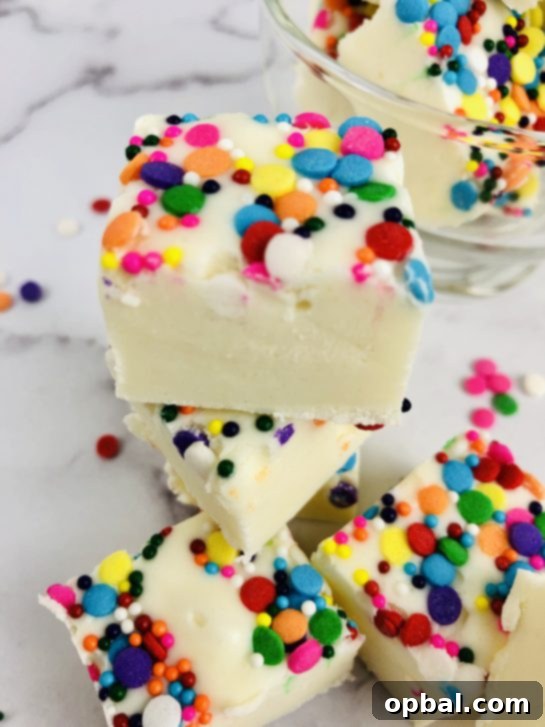 Vanilla Sugar Cookie Fudge 2 Rich and creamy vanilla Sugar Cookie Fudge, tasting just like eggless sugar cookie dough, perfect as an easy no-bake Valentine's Day dessert.