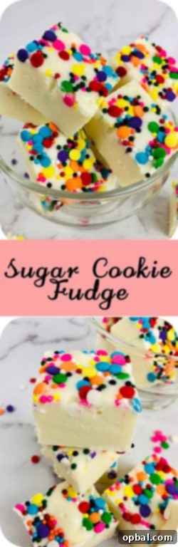 Vanilla Sugar Cookie Fudge 8 Final delightful Sugar Cookie Fudge, a versatile and creamy no-bake dessert that tastes like homemade sugar cookies, perfect for any holiday.