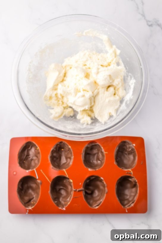 Sweet Easter Mallow Treats 3 Mixing the ingredients together to make the Easter Marshmallow Eggs recipe