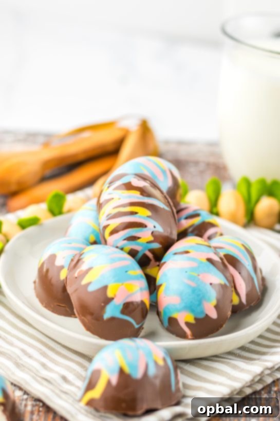Sweet Easter Mallow Treats 11 Simple Easter Marshmallow Eggs are the perfect no bake treat for Easter! They are adorable, delicious and a cinch to make! Chocolate Easter Eggs are filled with a fluffy, rich marshmallow filling. Perfect for your Easter dessert display or to fill Easter baskets with.