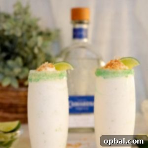 Zesty Coconut Lime Margarita Oasis 9 Coconut Lime Frozen Margaritas are a smooth, creamy, and easy to make frozen drink recipe! Almost as easy as they are to sip on! Creamy coconut blends with tequila and fresh lime topped with a crunchy toasted coconut rim.