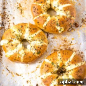 These TikTok Stuffed Bagels are going viral for good reason! Bagels are sliced and stuffed with sweetened cream cheese, then brushed with garlic butter and sprinkled with parmesan cheese before baking in the oven. These truly elevate bagels to a whole new level, and this recipe also includes air fryer directions.