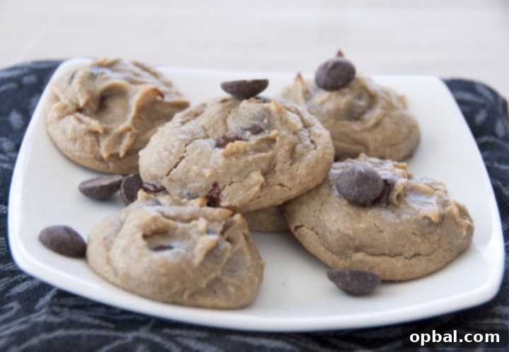 Clean-Eating Cashew Butter Chocolate Chip Cookies 3 Healthy Almond Butter Chocolate Chip Cookies {Gluten-Free}