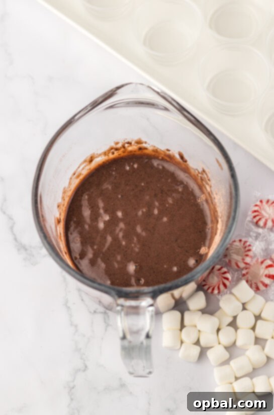 Hot Chocolate Pudding Shooters 5 Bailey's Irish cream with the chocolate pudding mix