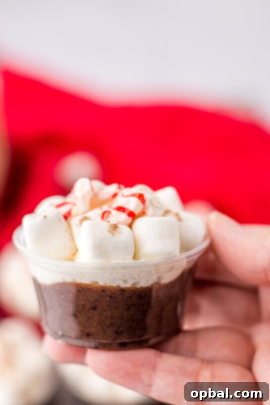 Hot Chocolate Pudding Shooters 10 Peppermint Hot Chocolate Pudding Shots for the Holidays
