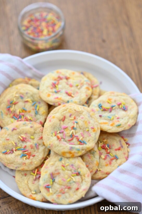 Overhead view of Soft Sprinkle Sugar Cookies, arranged for Christmas or Valentine's Day, showcasing their festive and appealing appearance.