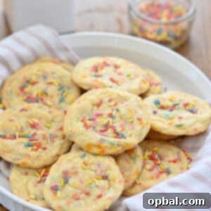 Soft Sprinkle Sugar Cookies - A delicious, colorful, and easy cookie recipe!