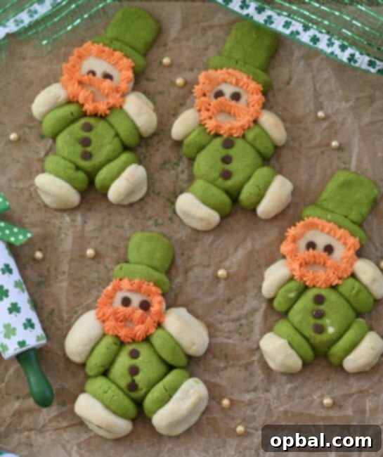 Leprechaun's Lucky Cookie Delights 9 An inviting overhead shot of the finished Lucky Leprechaun Cookies, perfectly arranged and ready to be enjoyed for St. Patrick's Day celebrations.